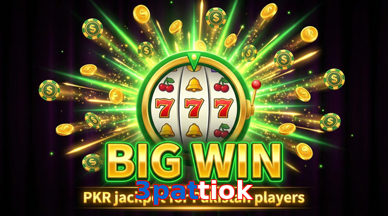 Big win animation on 3Pattiok slot game